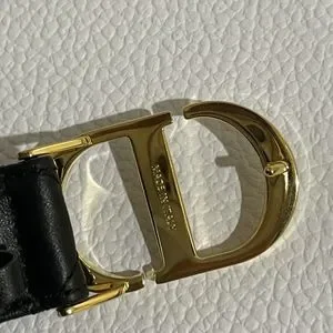 Dior | Accessories | Dior Black Quilted Leather Belt Sz 95  display picture 2
